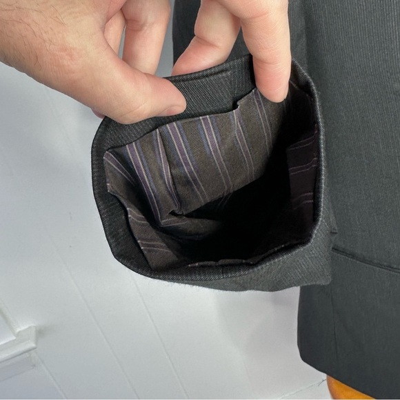 United Colors of Benetton Charcoal Striped SUIT - Picture 12 of 12